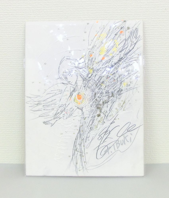 原画 鉛筆画「女神のデッサン」両面画 イラストボード 横24×縦31.5㎝ 4枚目の画像