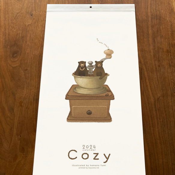 2024 壁掛けカレンダー『cozy』 1枚目の画像