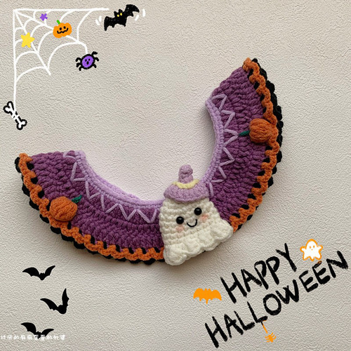 くーちゃん様 リクエスト 猫 首輪 2点 ハロウィンクッキー柄 襟付き デイリー15ミリ幅猫首輪 どくろ&コフィン 猫用首輪 ハロウィン