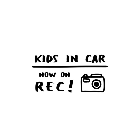 キッズインカー ベビーインカー ステッカー　シール　カーサイン Kids in car　ドラレコ　ドライブレコーダー 1枚目の画像