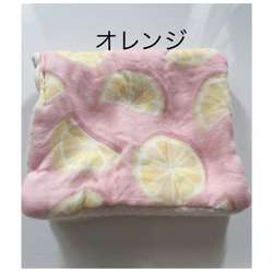 ◆matibari◆８重ガーゼのミニハンカチ◆フレッシュフルーツ3種◆レモンオレンジ洋梨 5枚目の画像