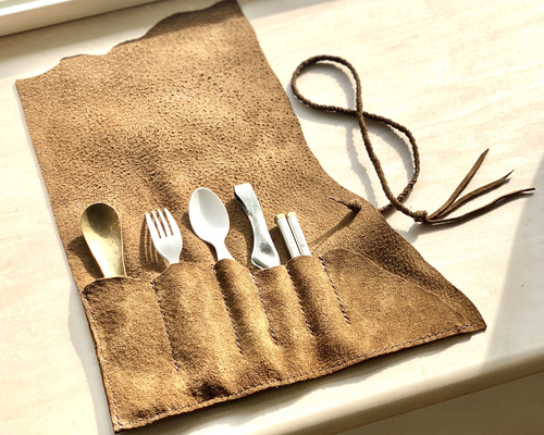 オンボロ風のレザーカトラリーケース その他キッチン小物 JISON 通販