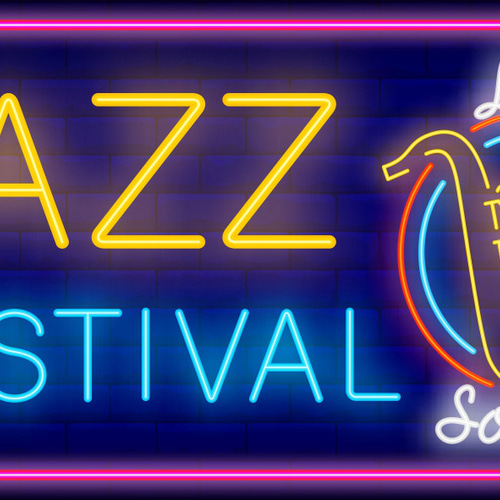 Lサイズ】ジャズフェスティバル コンサート 酒 看板 置物 雑貨 ライトBOX