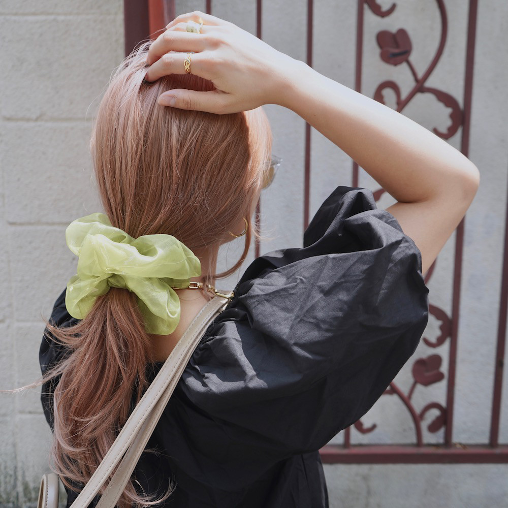 Puffsleeve Tiered Long Flare Onepiece (black) ロング丈ワンピース ブラック
