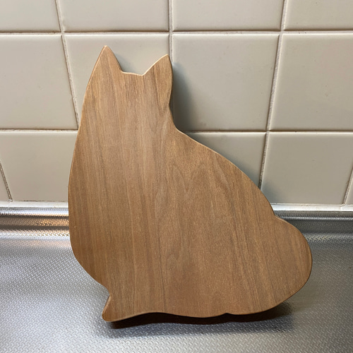 カッティングボード 猫型1号 くるみの木のまな板 その他キッチン小物