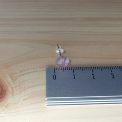 単品 フローライト (薄紫) ピアス サージカル仕様 キャッチはシリコン [39] FL_39 6枚目の画像