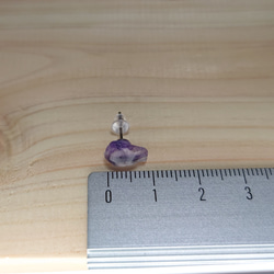 単品 フローライト (濃紫) ピアス サージカル仕様 キャッチはシリコン [44] FL_44 6枚目の画像