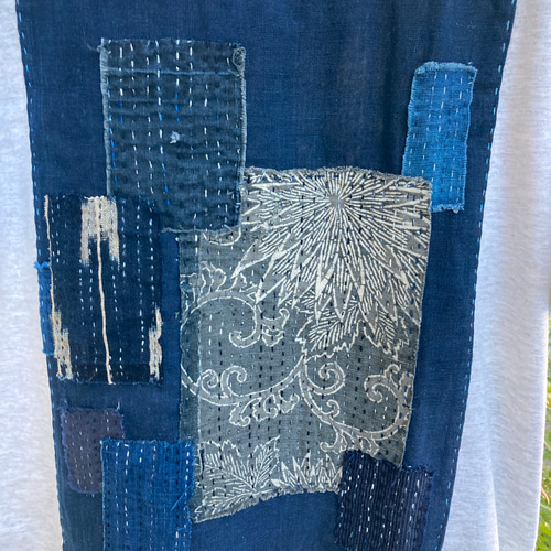 人気ブランド新作豊富 リメイク 古布 tシャツ 襤褸 2100 着物 パッチワーク 刺し子 トップス
