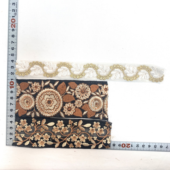 インド刺繍リボン　ハギレパック　R-106 3枚目の画像