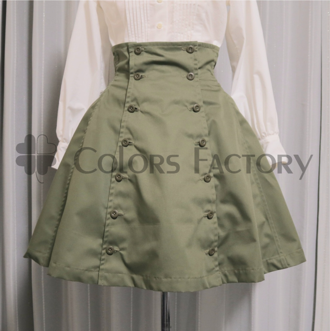 【チノ】10枚はぎハイウエストスカート(ショート丈)　　　SKT-0003CN