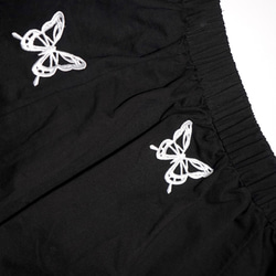 Butterfly Embroidery Flare Long Skirt (black) フレアスカート ブラック 黒 5枚目の画像