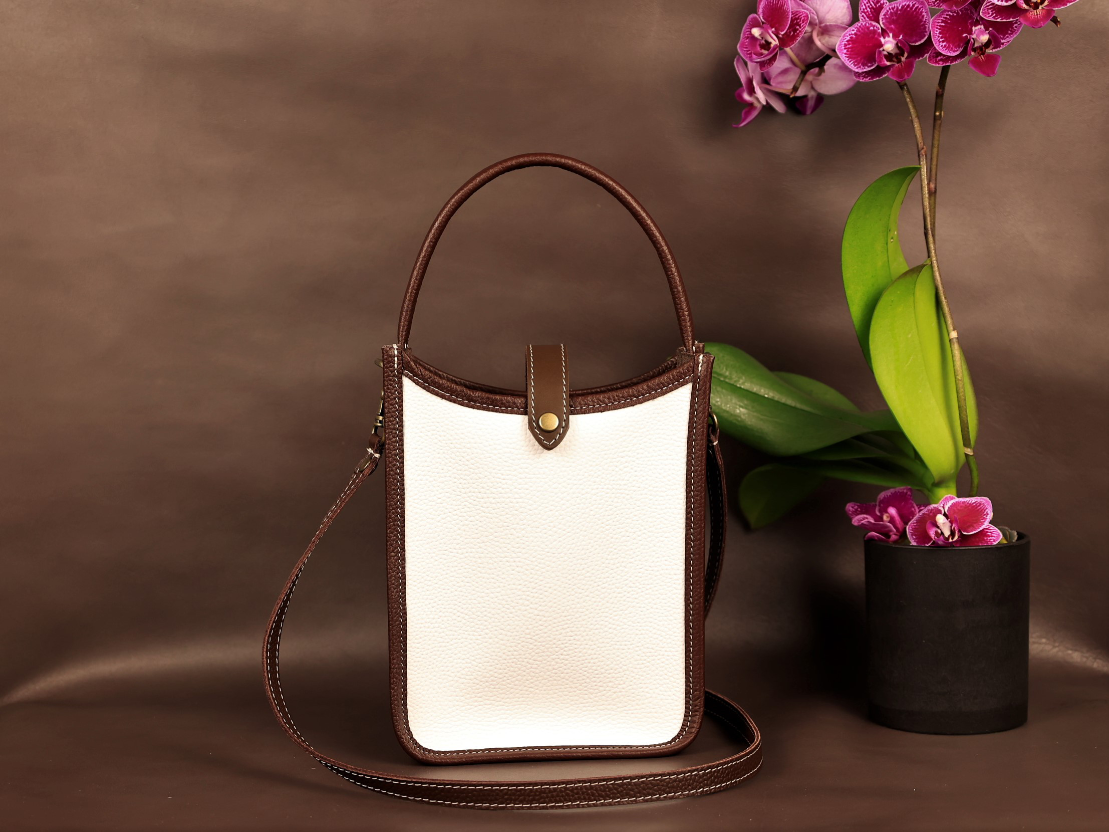 大人の2Way レザーMiniショルダーバッグ　BanillaxChoco  New!!