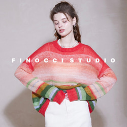 ウール100% フェアアイル ノルディック柄 手編みセーター 北欧ニット