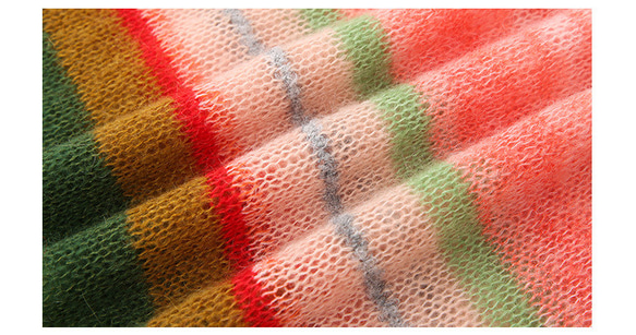 【モヘアウール混】美しい虹のグラテーション　ゆったりシルエット　プルオーバー【秋冬春】 9枚目の画像