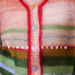 【モヘアウール混】美しい虹のグラテーション　ゆったりシルエット　プルオーバー【秋冬春】 12枚目の画像