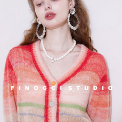 【モヘアウール混】美しい虹のグラテーション　ゆったりシルエット　プルオーバー【秋冬春】 11枚目の画像