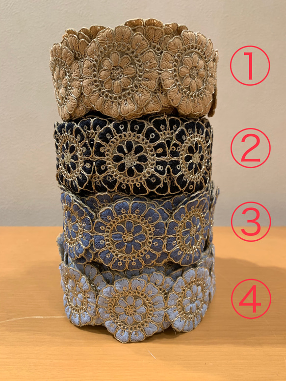 50cm〜 インド刺繍リボン リボン ハンドメイドハンドメイド リボン 