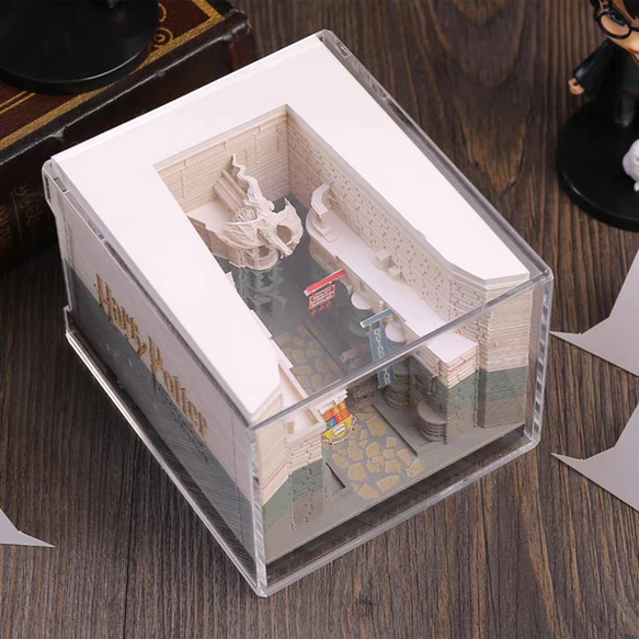 紙彫刻アート - ハリー・ポッター ダイアゴン横丁 ライト版/メモ用紙