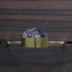 goethite in amethyst brass bangle (suiun) 3枚目の画像