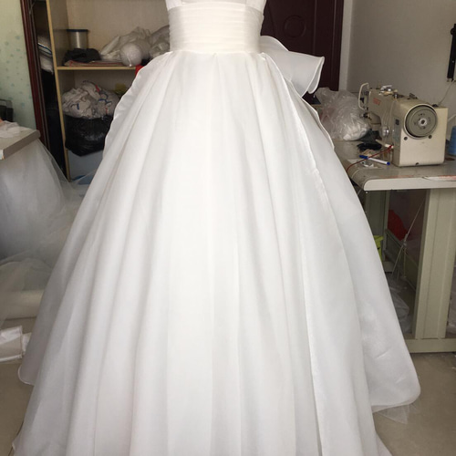 高品質！ ウェディングドレス 純白 ふんわりシフォン 花嫁/ブライズ  