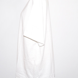 Frill-Hem Big Tshirts Onepiece (white) 半袖Tシャツ ホワイト 白 カジュアル 5枚目の画像