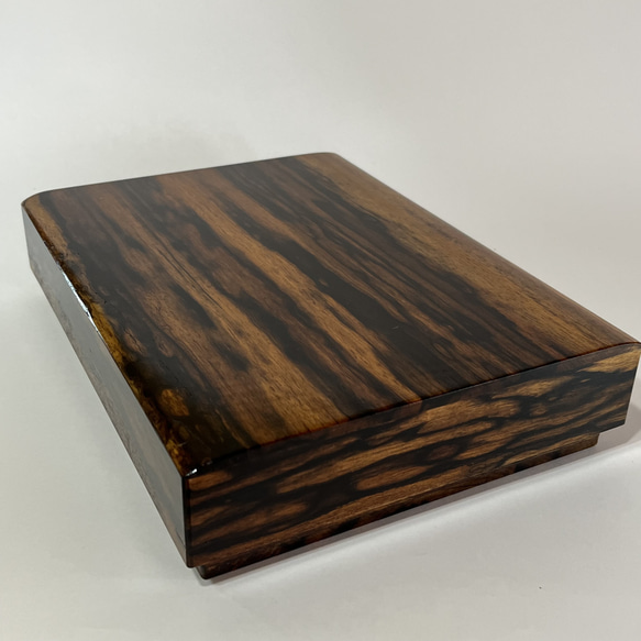 墨研】古玩 硯箱17◇銘木 黒柿硯箱 貴重◇未使用◇文房四宝 文人