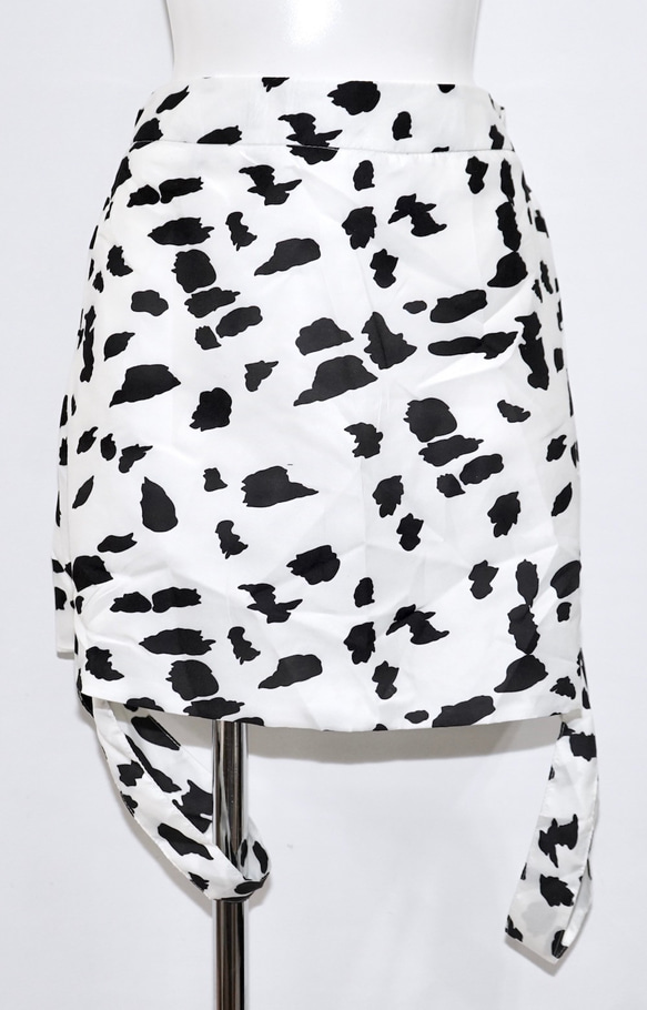 Dalmatian Leg Strap Mini-Skirt ミニスカート ホワイト 白 ガーリー 10枚目の画像