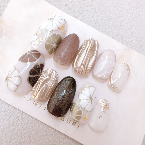 振袖 成人式 ネイルチップ 和柄 和風 袴 和服 着物 付け爪