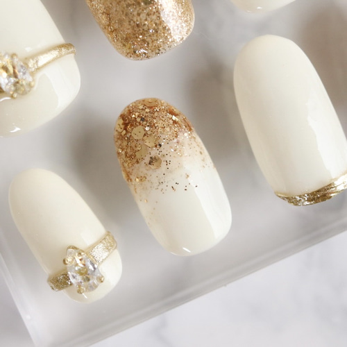 ニュアンスネイル ブライダルネイル ネイルチップ サイズオーダー