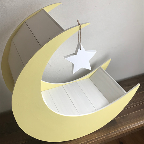 撮影用雑貨 月 三日月 月のオブジェ 特大130cm moon bed bench 月の