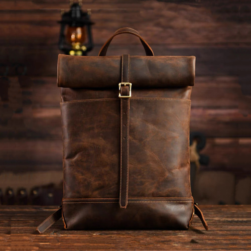 超大容量リュックサック 牛革バックパック ヴィンテージ 大さめ レザー  
