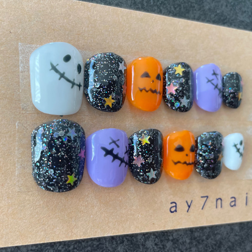 ハロウィンネイル カボチャネイル おばけネイル イベントネイル ベリー  