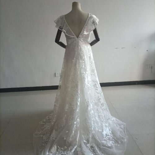 フォーマル/ドレス高品質！ ウエディングドレス 3D立体レース刺繍 前撮り 人気上昇