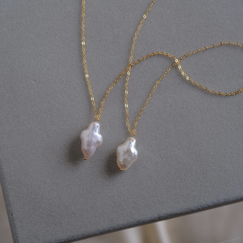 Kintsugi Draugur necklace ゴースト 金継ぎバロックパール