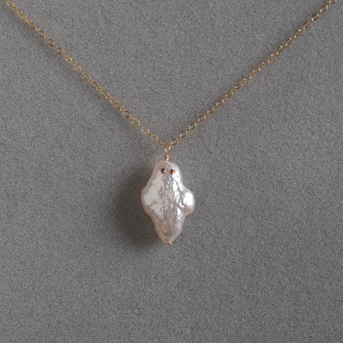 Kintsugi Draugur necklace ゴースト 金継ぎバロックパールネックレス