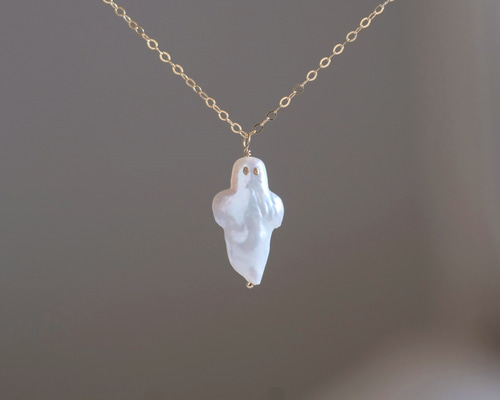 Kintsugi Draugur necklace ゴースト 金継ぎバロックパール