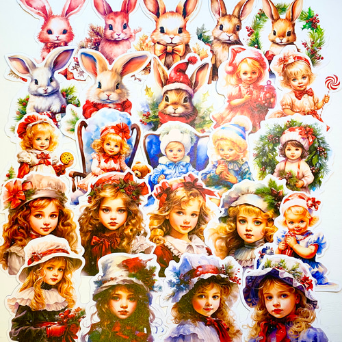 クリスマスダイカット24枚 No.269 おすそ分けファイル コラージュ素材