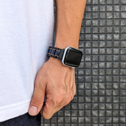 [木錶帶]EINBAND Apple Watch 天然木錶帶 20 mm 藍砂岩 x 烏木 第7張的照片