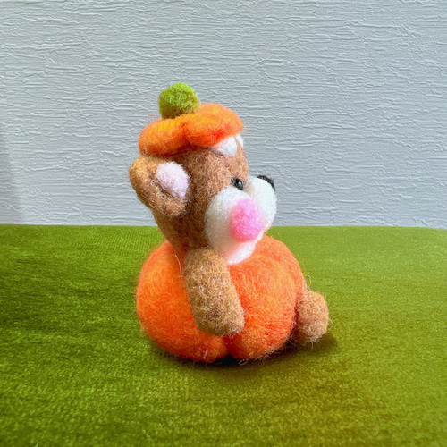 羊毛フェルト ハロウィン柴犬 かぼちゃ 羊毛フェルト toiro 通販