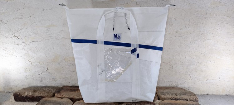 ビッグバッグ【W-546】セイルバッグ　ヨット　ハンドメイドバッグ　USEDセイル