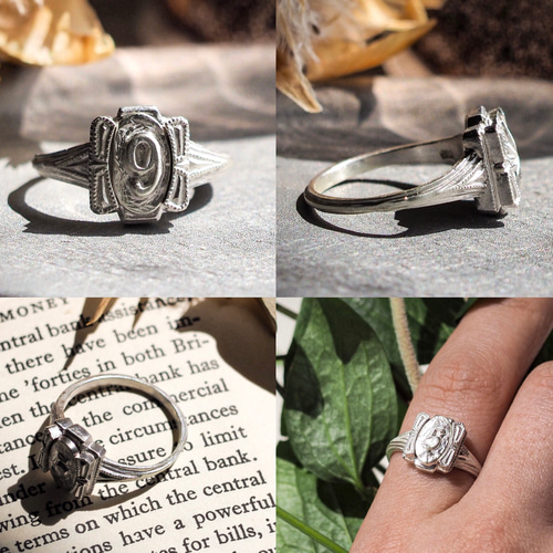 K10】オーダーできるナンバー・イニシャルリング・星/月《送料無料  