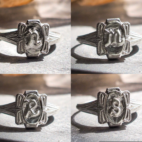 K10】オーダーできるナンバー・イニシャルリング・星/月《送料無料  