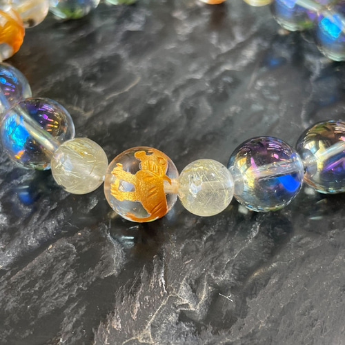 潜在能力の開花をもたらす！！風水 四神獣 本水晶 ブルーオーラ