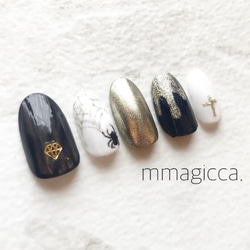 (56) ネイルチップ/大人/可愛い/ハロウィン/上品/お洒落/ネイルアクセサリー/秋 1枚目の画像