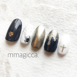 (56) ネイルチップ/大人/可愛い/ハロウィン/上品/お洒落/ネイルアクセサリー/秋 2枚目の画像