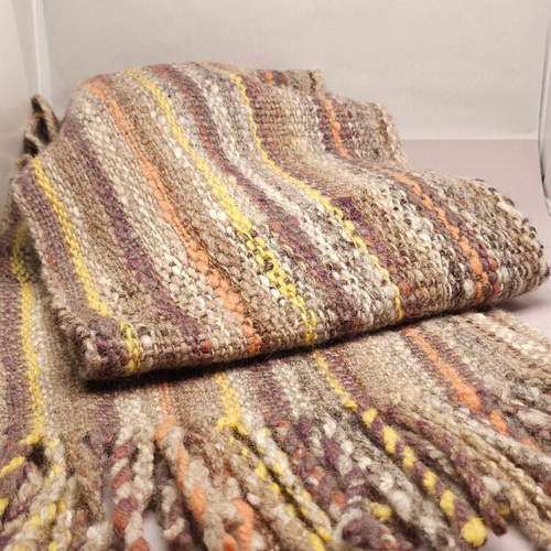 手織り＆手紡ぎ草木染めマフラー 秋の森シリーズ 1 マフラー oribito  