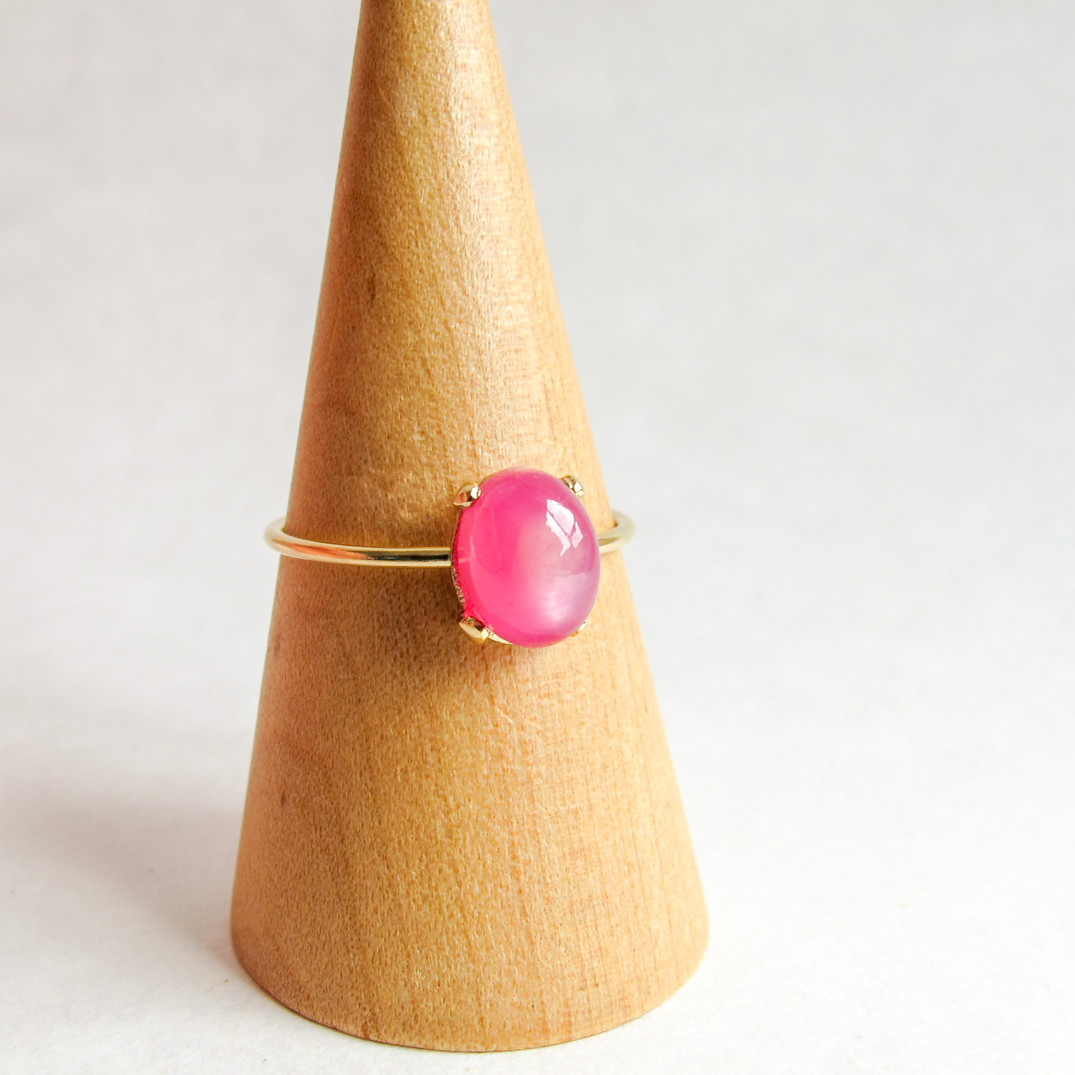 天然石スタールビー14kgfリング（8×6ｍｍ）