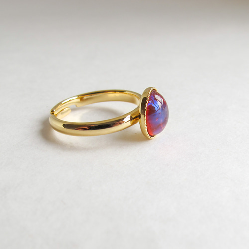 ドラゴンブレス リング（8×6mm・レッド） 指輪・リング 夕漣