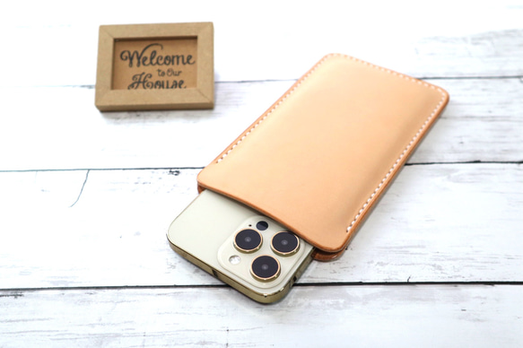 iPhone17他 全機種 スリーブケース 栃木レザー ヌメ革 本革