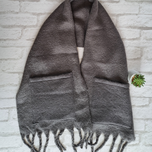 ストール マフラー ショール ポケットがポイントの大判ショール